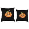 Persimmon Fruit Smiling With A Thumbs Up Throw Pillow