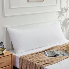 CozyLux Body Pillow Case Cover, Luxury 1800 Series Double Brushed Microfiber Bed Pillow Cases 20x54 inches, White Pillow Cover with Envelope Closure