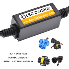 MLAHUIER 2 unidades de decodificador Canbus para faros delanteros LED H13/9008, resistencia de parpadeo LED, decodificador de error de advertencia para solucionar problemas de interruptor de foco,