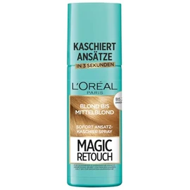 L'Oréal Paris Ansatz-Kaschierspray für stufenlose und natürliche Übergänge, Kaschiert Ansätze bis zur nächsten Haarwäsche, Magic Retouch, Blond bis Mittelblond, 1 x 75 ml