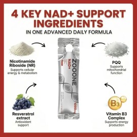 Bios Zooone Nad 1000 Mg Nicotinamida Resveratrol Pqq C30                                                                                              