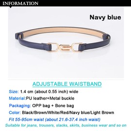 YIWEIYA Womens Wide Elastic Waist Belt for Dress Ladies (Navy blue)