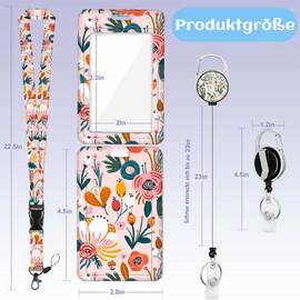 1 x ID badge holder with lanyard, retractable ID badge card holders, removable neck lanyard strap with badge reel and vertical ID holder, ID cards, office and school supplies.
