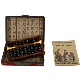 Larcele Aging Treatment Vintage Wooden Grain Arithmetic Varnish Abacus School Supplies for Students SP-01
