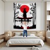 Atrippy Japanese Anime Samurai Tapestry for Bedroom Aesthetic, Black and