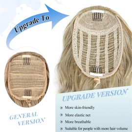 PEONYMEBEAUTY 22 inch Hair Extensions Clip in,Multi-layered Fluffy Thick Drawstring Ponytail Blonde Ponytail Extension Synthetic Hair Pieces for Women for Daily Use Blonde Highlight