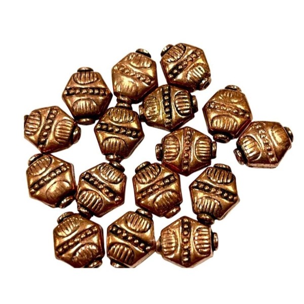 Handmade Copper Beads, Solid Copper Handmade Beads, Copper Spacer Beads,