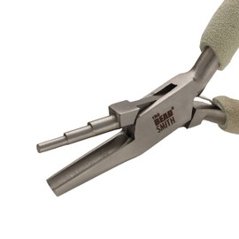 The Beadsmith Concave (Hollow)/Round Nose Pliers, 6.25 inches (159mm), Steel Jaws with Double-Leaf Springs