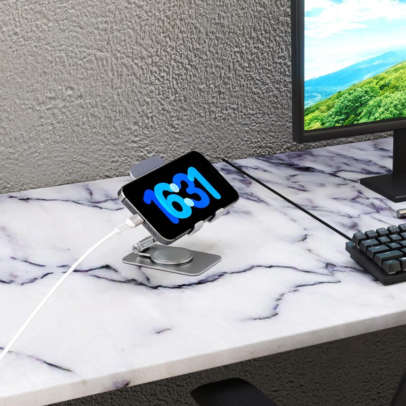 Prio 360° Rotating Metal Phone Holder - Adjustable & Foldable