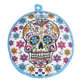 IMUSA 12" Insulated Microwaveable Cloth Tortilla Warmer (Calabera, Dia de los Muertos, Cinco de Mayo)