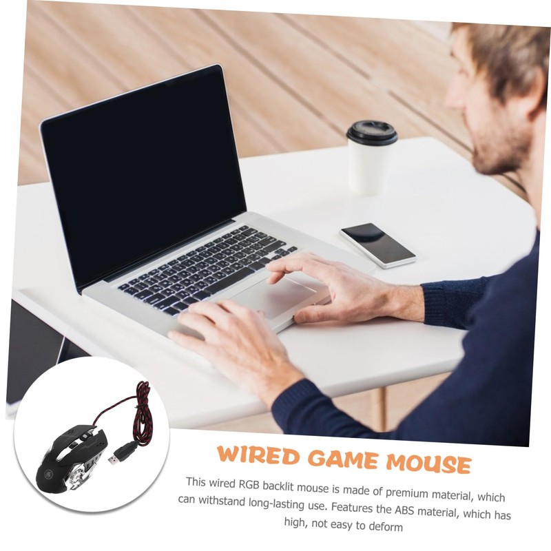 SEWACC LED Optical Gaming Mouse Ergonomic USB Wired Design Dpi
