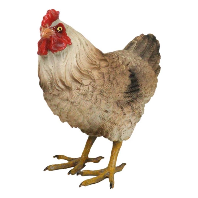 Rustic Western Country Farm Light Brown Chicken Hen Figurine 4.5"