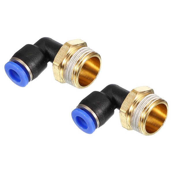 PATIKIL 3/8 Inch Push to Connect Fitting, Pack of 2,