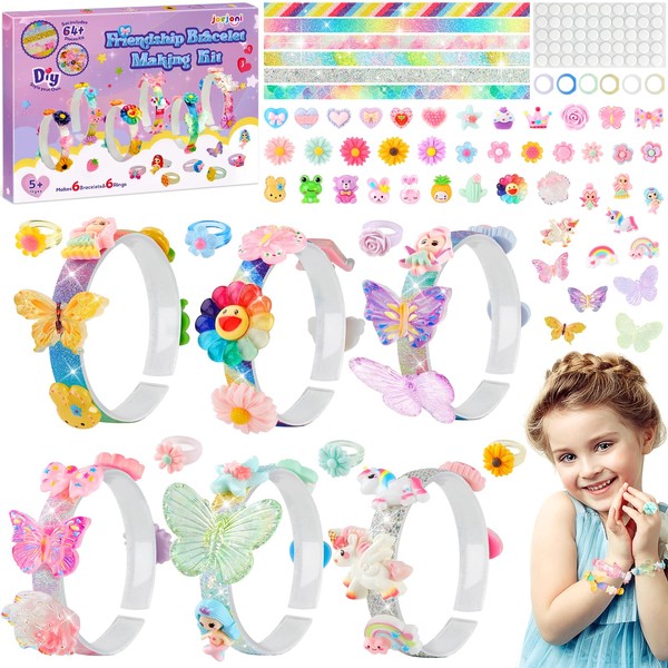 JOEJONI Craft Set Girls from 5 Years, Bracelets Craft Girls,