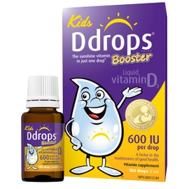 Ddrops BOOSTER Ddrops Booster 600 IU 180 drops - Liquid Vitamin D3 Supplement for Kids & Adults - Supports Strong Bones & Immune System - No Preservatives, No Sugar, No Taste, Non-GMO, Allergy-friendly