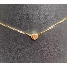 Unbranded Heart Shaped Goldtone Necklace Monogrammed With Letter C 18 Inch Chain