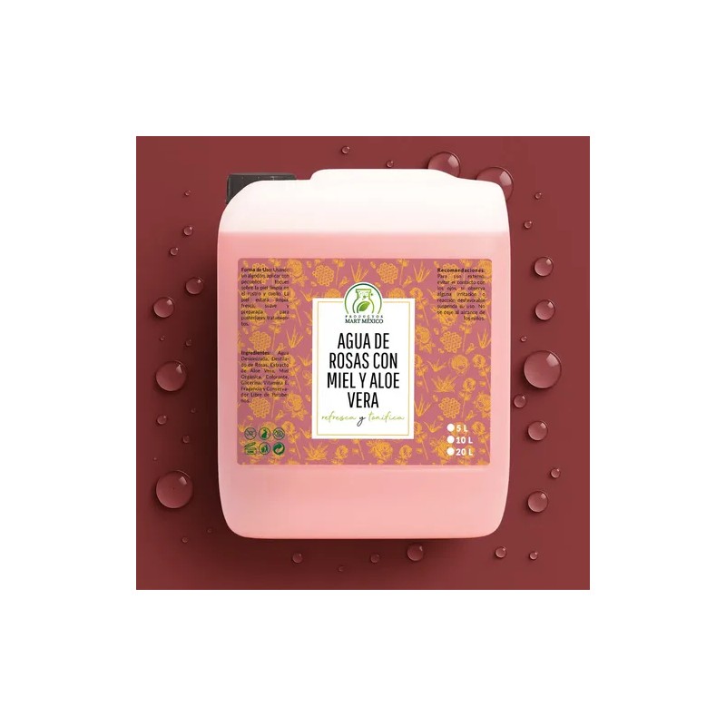 Agua De Rosas Con Miel Orgánica & Aloe Vera Calma