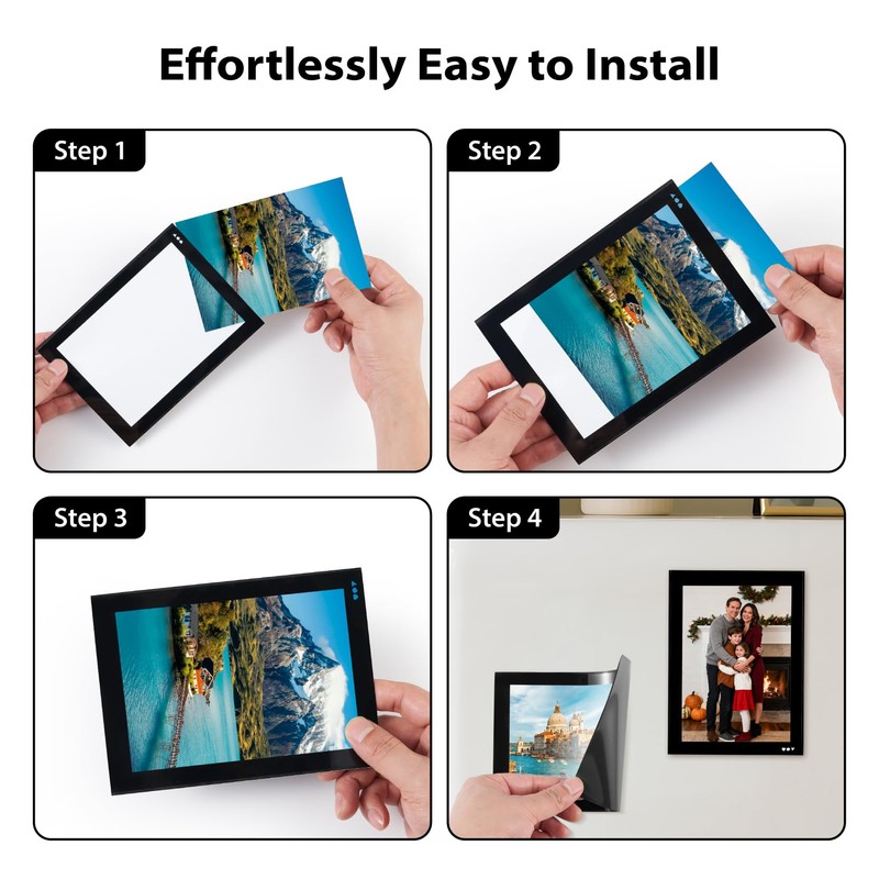 Magnetic Picture Frames 4x6, Fridge Magnets, DIY Photo Frame, 10