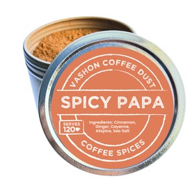 Coffee Dust - Spicy Papa | Coffee Spice Blend to Flavor Coffee and Tea | Cinnamon, Ginger, Cayenne, and Allspice | Ideal Gift for Coffee Lovers | No Sugar, No Artifical Flavors, 120 Servings