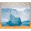 Loccor 8x6ft Fabric Antarctic Iceberg Backdrop White Glacier Snow Mountain
