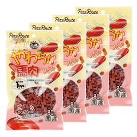 Pez Route Soft Horse Meat Crush, 2.8 oz (80 g) x 4 Piece Set, Horse Meat, Dogs