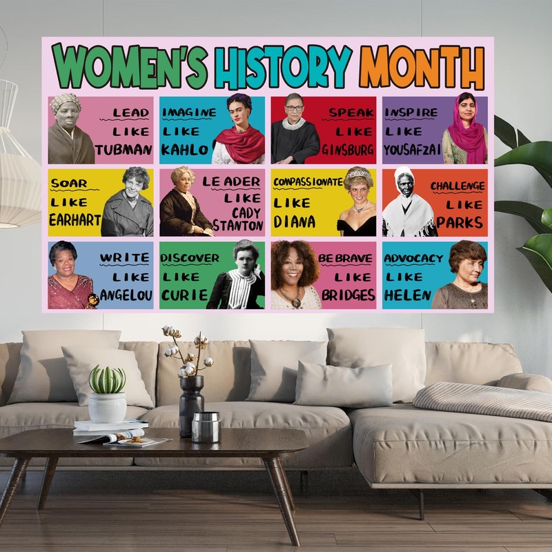Womens History Month Decorations, Womens History Month Banner Backdrop for