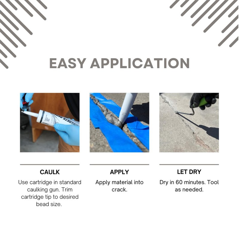 Akona Concrete Repair Tube - Liquid Crack Filler, Repair Cement,