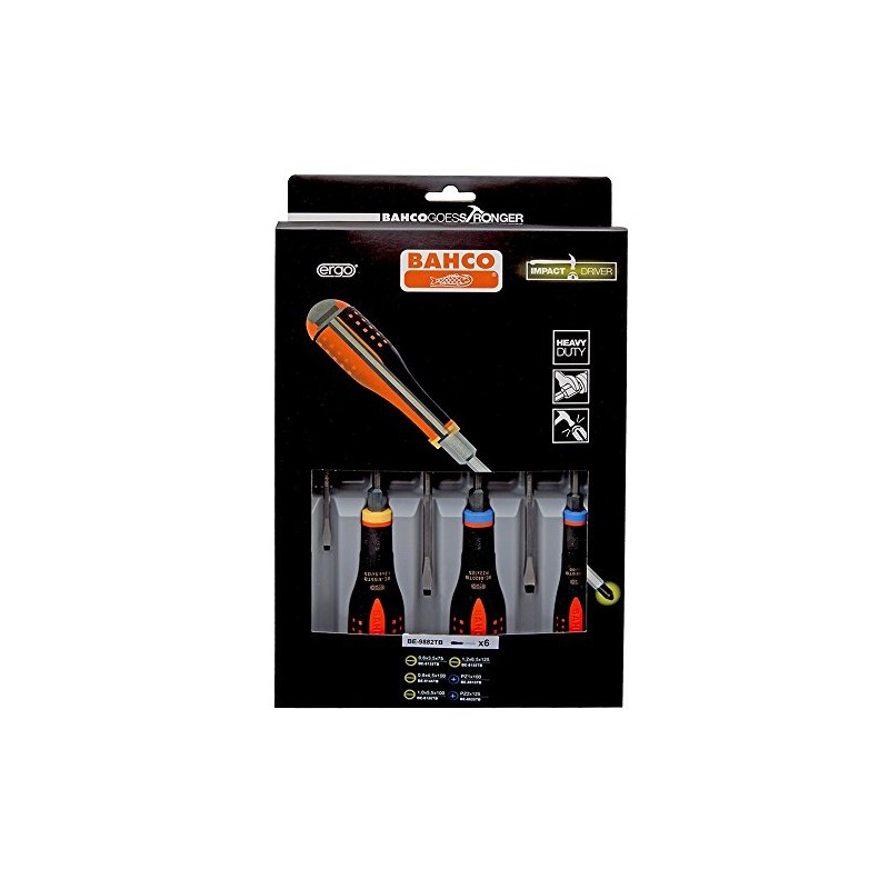 ERGO™ Through Blade Screwdriver Set, 6 Piece