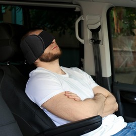Umllpet Nackenkissen Flugzeug, Reisekissen für Flugzeuge mit Schlafmaske, Flugzeugkissen zum Schlafen, Auto-Reisekissen Nackenstützkissen für Sitze ohne Kopfstütze, Kopfstützkissen mit Augenmaske