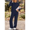 MEROKEETY Long Sleeve Top and Pants Matching Two Piece Outfits