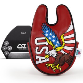 Funny Golf Head Covers, Putter Cover for OZ1 MEZZ 1 MEZZ1 MAX Putters, DF3 Putter Cover, Center Shaft Mallet Putter Cover with Magnetic Closure, PU Leather Material, Golf Gift for Men and Women, Eagle