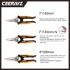 CEERAYZ 185mm Notch Scissors All Purpose Heavy Duty, Garden Shears,
