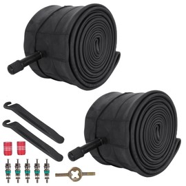 RUTU 27.5" Fat Tire Tube 27.5x2.5/2.8/3.0 Bike Tube AV32mm Schrader Valve Compatible with 27.5x2.5 27.5x2.6 27.5x2.7 27.5x2.8 27.5x3.0 Mountain Bike Tires with Tire Levers 2 Pack