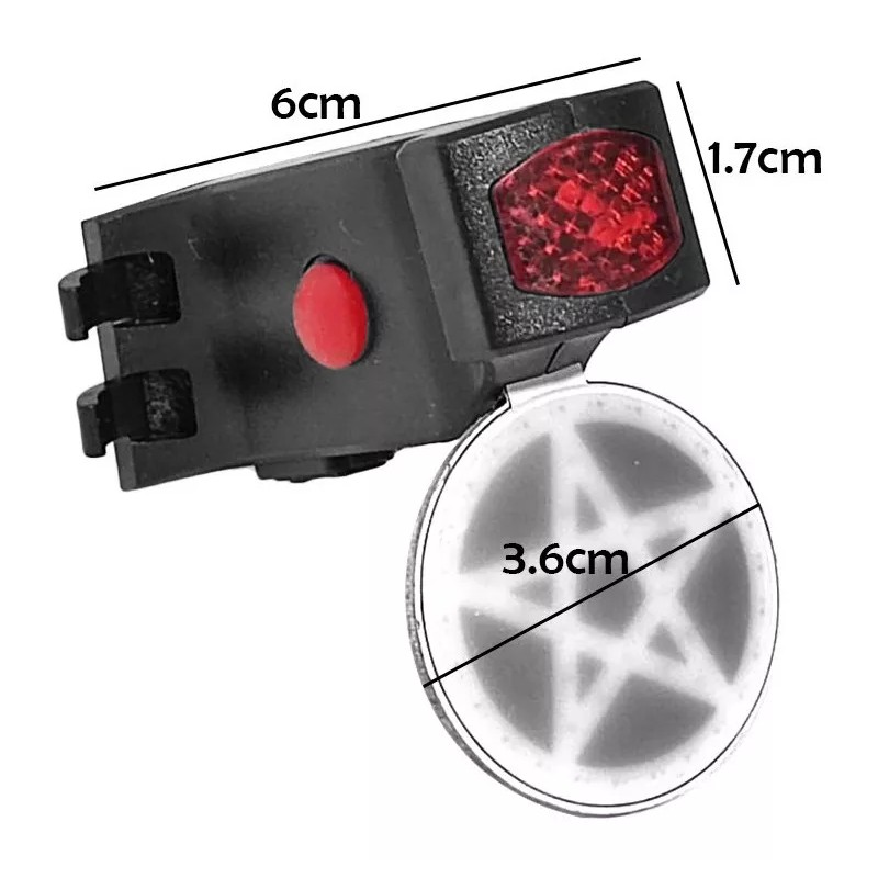 Tail Lamp Lampara Luz Cob Led Trasera Figuras Bicicleta Recargable