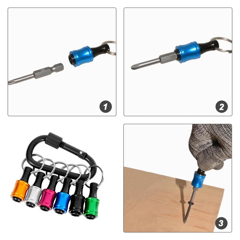Hex Screwdriver Holder, 6 pcs Hex Screwdriver Bit Holder Set