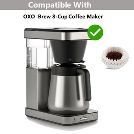 100 Count Coffee Filters,Paper Filter Compatible With OXO Brew 8-Cup Coffee Maker,Work With Single-Serve Accessory Brew Basket For 1-4 Cups (1-4 Cup)