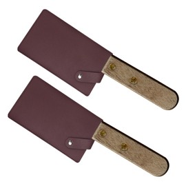 PATIKIL PU Leather Knife Meat Cleaver Sheath, 2Pack Waterproof Chef Knife Guards Wide Knife Protector Cleaver Cover for Home Kitchen, Red