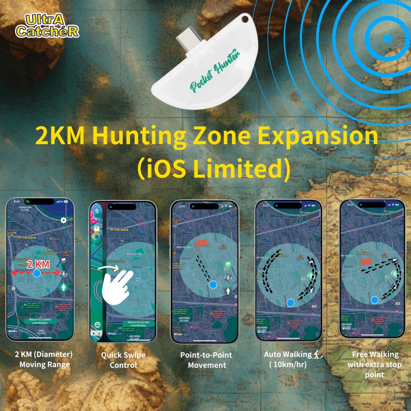 Pocket Hunter – Auto-Catch Device for Mobile Games | USB-C