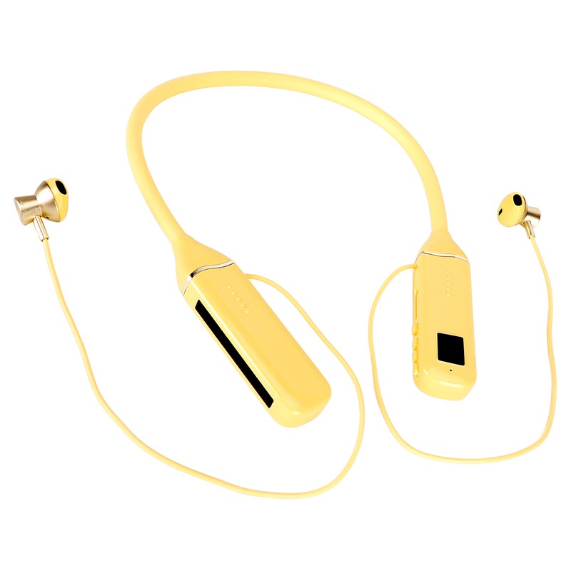 Bluetooth Neckband Headphone LED Power Display Memory Card Playback Magnetic