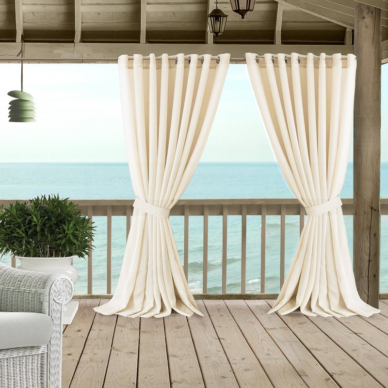 Elrene Home Fashions Carmen Sheer Extra-Wide Indoor/Outdoor Curtain, 114 in