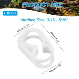 PATIKIL 10 Pack Plastic Tubing Clamps, 3/16"-5/16" Adjustable Tube Clamp Laboratory Pinch Valve Flow Control Hose Clamp for Hose Flow