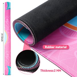 Breling Mahjong Mat for Table, 31. 5" Anti Slip and Noise Reduction Mahjong Table Cover, Large Gaming Mat with Carrying Bag for Poker, Dominoes, Card and Board Games(Mandala)