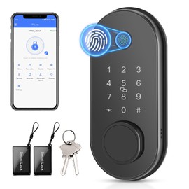 LOCTIAN Smart Door Lock Fingerprint Keyless Entry Door Lock APP Control Deadbolt Auto Lock Electronic Keypad Deadbolt Lock for Front Door Home Use Apartment