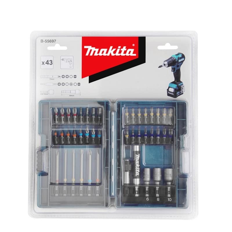 Makita (マキタ) Impact Driver Bit Socket, 43 Piece Set, Hex