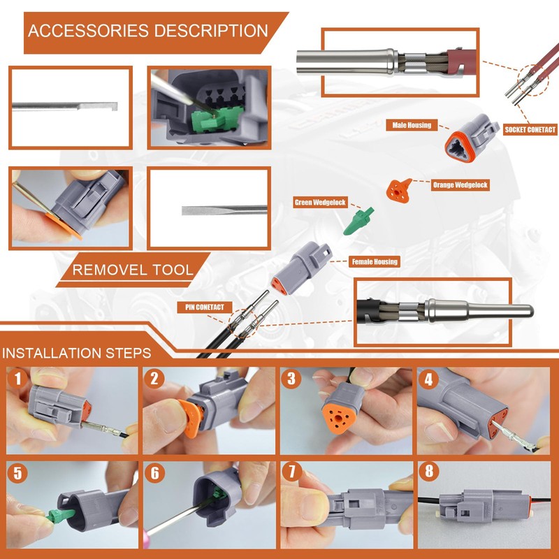 685 PCS Deutsch Connector Kit, 2 3 4 6 8