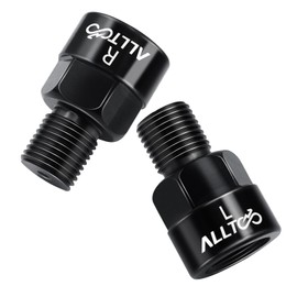 alltoo 1 Pair Bicycle Pedal Extenders Adaptors, Fits for 9/16 inch Pedals & 1/2 inch Cranks Convert, for Bike Pedal Adapter, Black Bicycle Parts