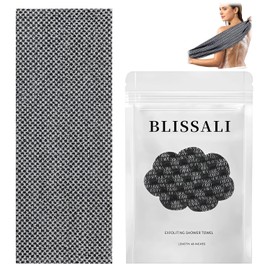 Blissal - Toalla de ducha exfoliante avanzada, toalla de microfibra exfoliante, juego de toallas de baño exfoliantes de primera calidad, 2 en 1, exfoliantes exfoliantes con 2 lados para