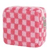 KOTORA 3pcs Checkered Mini Makeup Bag Pocket CosmeticBag Portable Zipper