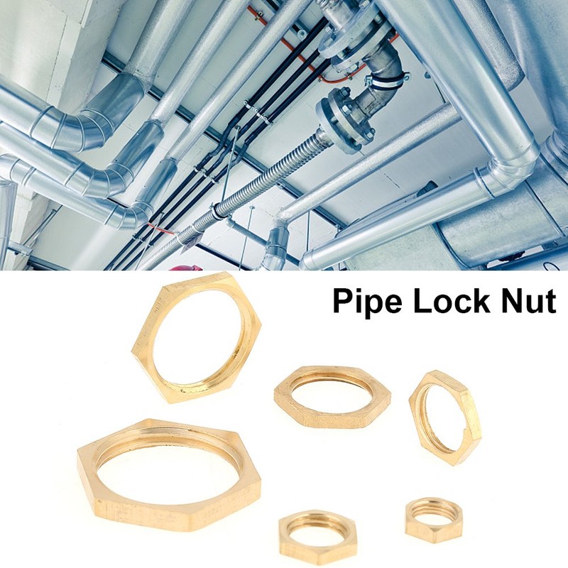 40pcs Brass Hex Lock Nuts G1/8 G1/4 G3/8 G1/2 G3/4