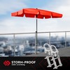 STORM-PROOF Charlie Parasol Holder Balcony Railing Set of 2 Metal